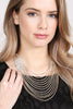RHINESTONE 12 ROW LAYERED NECKLACE