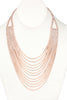 RHINESTONE 12 ROW LAYERED NECKLACE