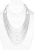 RHINESTONE 12 ROW LAYERED NECKLACE