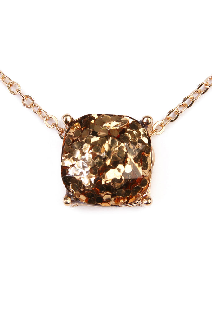 16355 - CUSHION GLITTER NECKLACE