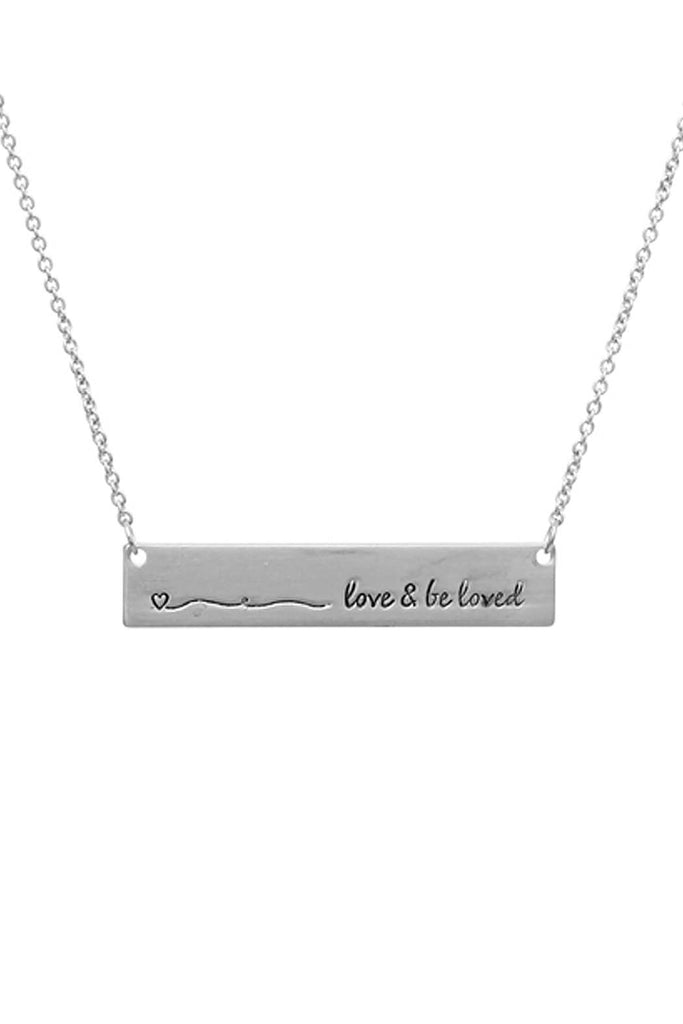 "Love & Be Loved" Message Bar Necklace