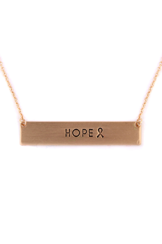 "HOPE" BAR NECKLACE