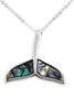 17141 - ABALONE WHALE TAIL PENDANT NECKLACE
