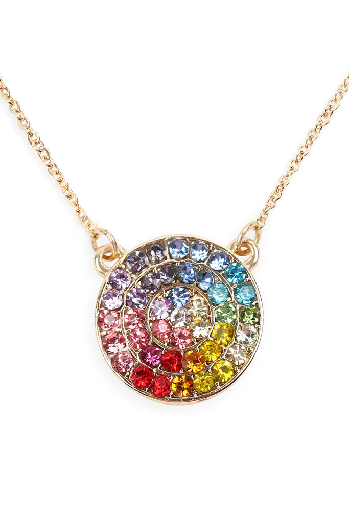 RAINBOW ROUND SHAPE CHAIN NECKLACE