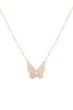 CUBIC ZIRCONIA MARQUISE BUTTERFLY PENDANT NECKLACE