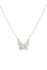 CUBIC ZIRCONIA MARQUISE BUTTERFLY PENDANT NECKLACE