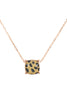 CUSHION CUT CHARM NECKLACE