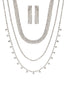STATEMENT RHINESTONE CHOKER NECKLACE AND DANGLE EARRING SET