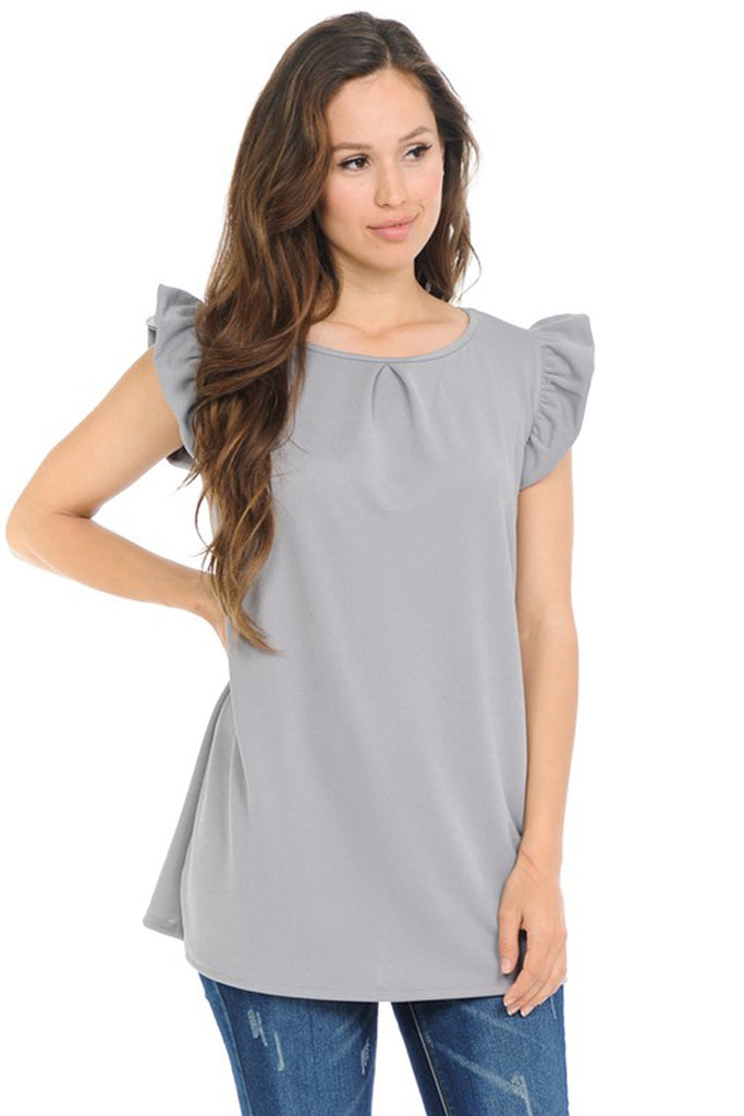 Solid Short Sleeve Top