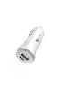 MILA|3.0A FAST CHARGE USB AND USB-C PORT CAR ADAPTER RETAIL PACKAGING WHITE