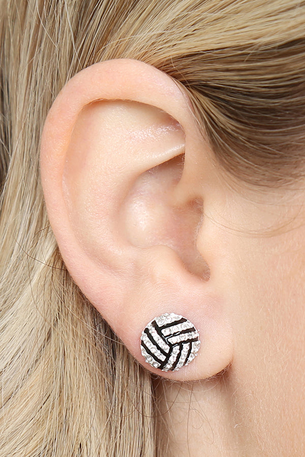 25718 - VOLLEYBALL SPORTS CHARM STUD EARRINGS