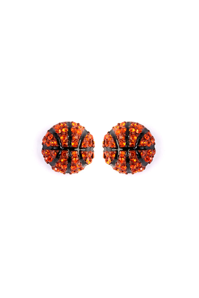 25719 -  BASKETBALL SPORTS CHARM STUD EARRINGS