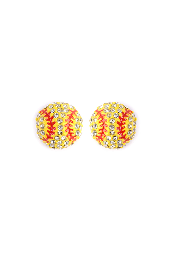 25720 - SOFTBALL SPORTS CHARM STUD EARRINGS