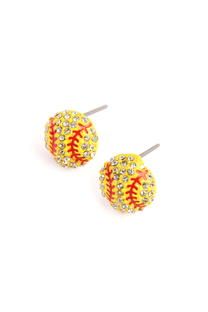 25720 - SOFTBALL SPORTS CHARM STUD EARRINGS