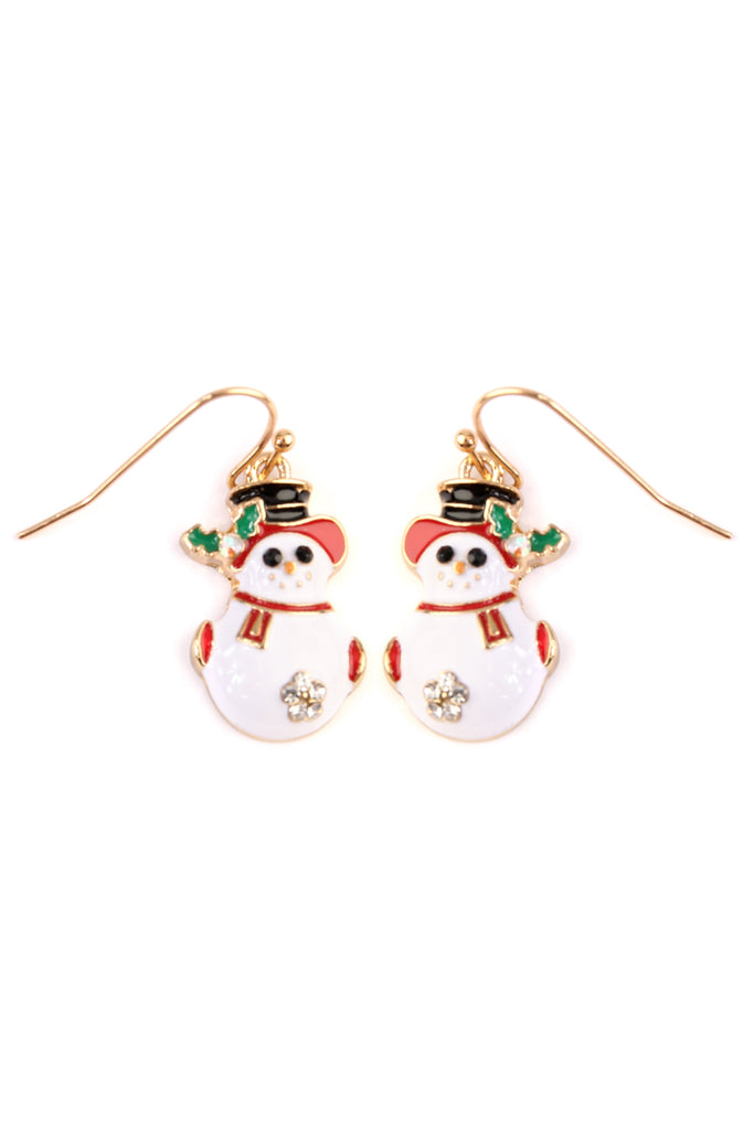 SNOWMAN SCARF HOOK EARRINGS