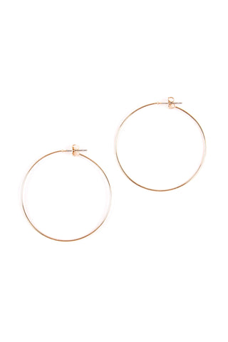 ME3135 - STITCH HAMMERED HOOP EARRINGS