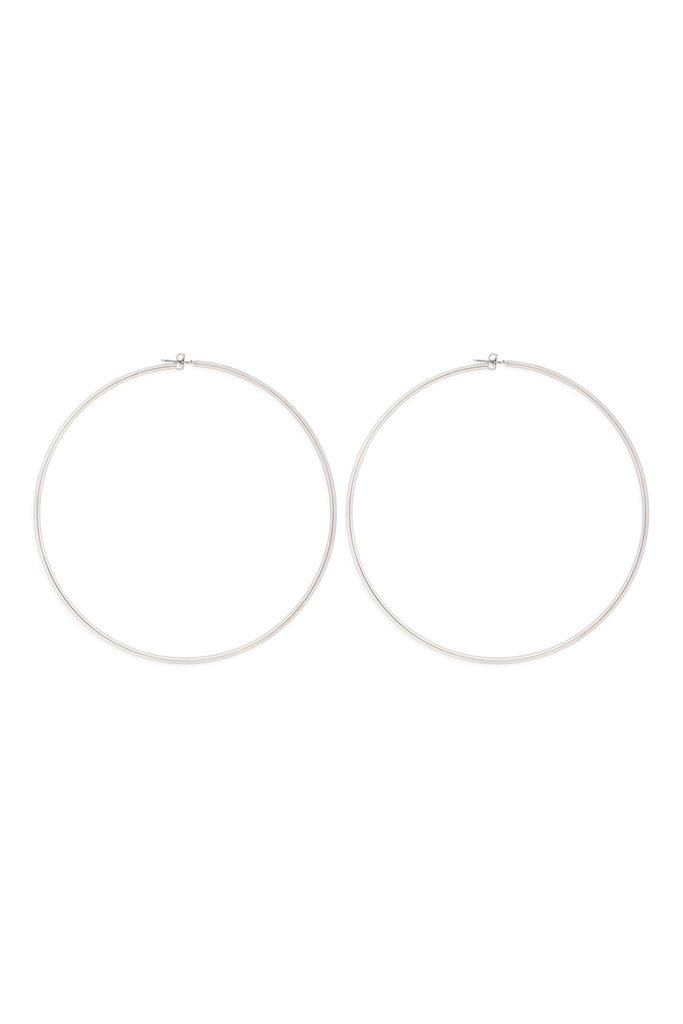 25805-100 - 2MM WIRE 100MM HOOP EARRINGS