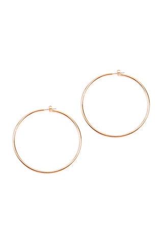 ME3135 - STITCH HAMMERED HOOP EARRINGS