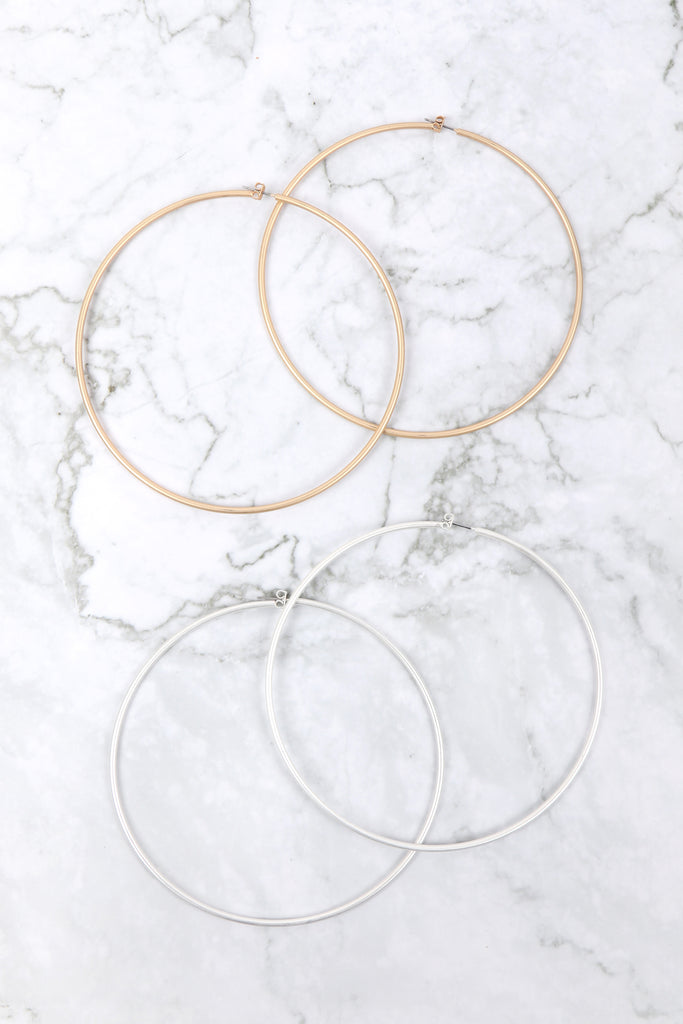 25805-100 - 2MM WIRE 100MM HOOP EARRINGS