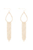TEARDROP SHAPE FRINGE BRIDAL EARRINGS