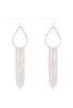TEARDROP SHAPE FRINGE BRIDAL EARRINGS