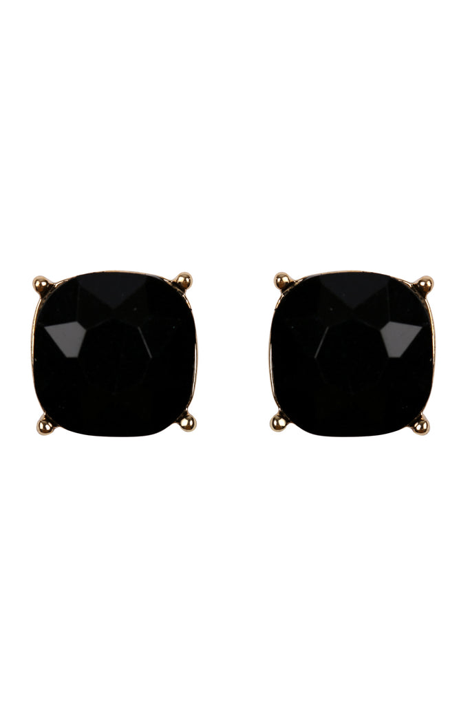 12MM CUSHION CUT POST EARRINGS