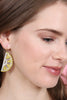 26722 - SUEDE CRYSTAL LEMON DROP EARRINGS