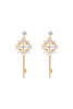 26788 - CUBIC ZIRCONIA KEY DANGLING EARRINGS