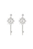 26788 - CUBIC ZIRCONIA KEY DANGLING EARRINGS