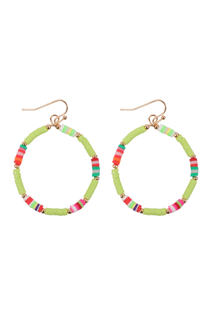 26876 - 35MM RUBBER DISC HOOK EARRINGS