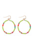 26876 - 35MM RUBBER DISC HOOK EARRINGS