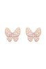 26893 - CUBIC ZIRCONIA PAVE BUTTERFLY STUD EARRINGS