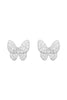26893 - CUBIC ZIRCONIA PAVE BUTTERFLY STUD EARRINGS