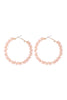 26924 - WIRED GLASS BEADS WRAP HOOP EARRINGS