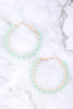 26924 - WIRED GLASS BEADS WRAP HOOP EARRINGS