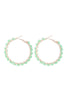 26924 - WIRED GLASS BEADS WRAP HOOP EARRINGS