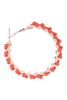 26924 - WIRED GLASS BEADS WRAP HOOP EARRINGS