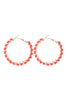 26924 - WIRED GLASS BEADS WRAP HOOP EARRINGS