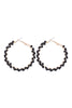 26924 - WIRED GLASS BEADS WRAP HOOP EARRINGS