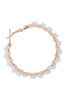 26924 - WIRED GLASS BEADS WRAP HOOP EARRINGS