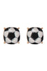 27054 - SPORTS CUSHION CUT SOCCER STUD EARRINGS