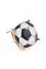 27054 - SPORTS CUSHION CUT SOCCER STUD EARRINGS