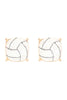 27055 - SPORTS CUSHION CUT VOLLEYBALL STUD EARRINGS