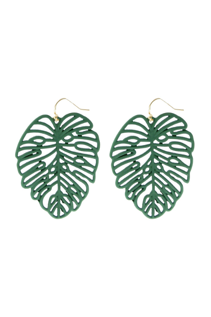 PALM LEAF CUT OUT EARRINGS