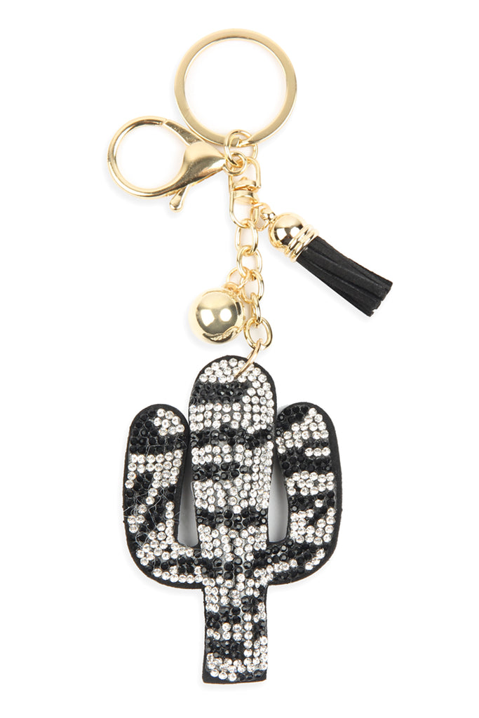CACTUS RHINESTONE KEYCHAIN