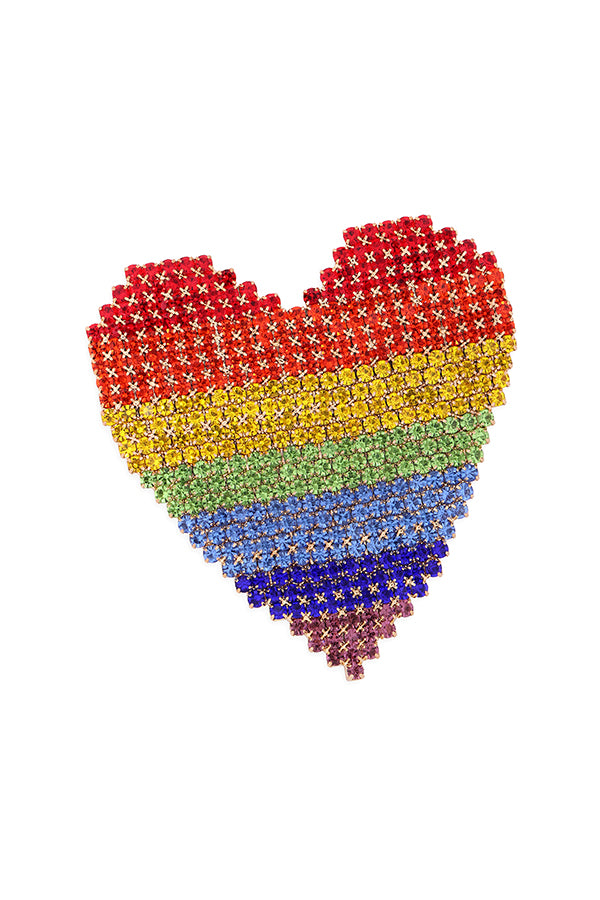 RAINBOW COLOR HEART PIN