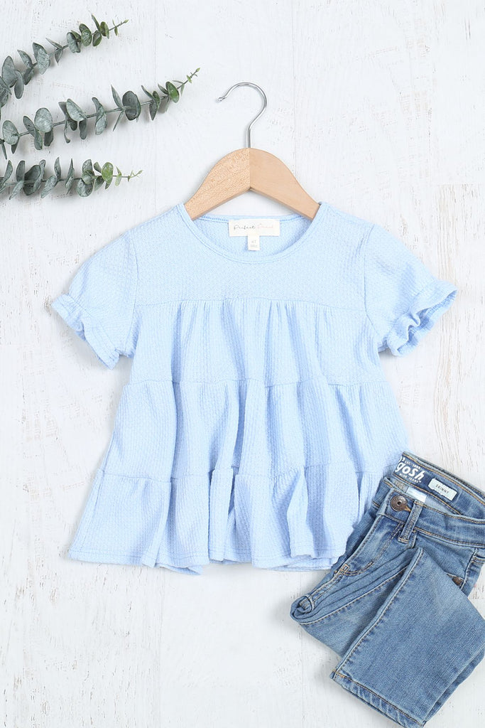 Kids Ruffle Short Sleeve Tiered Top