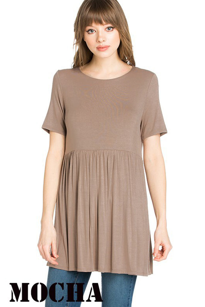 Short Sleeve Empire Waist Tunic