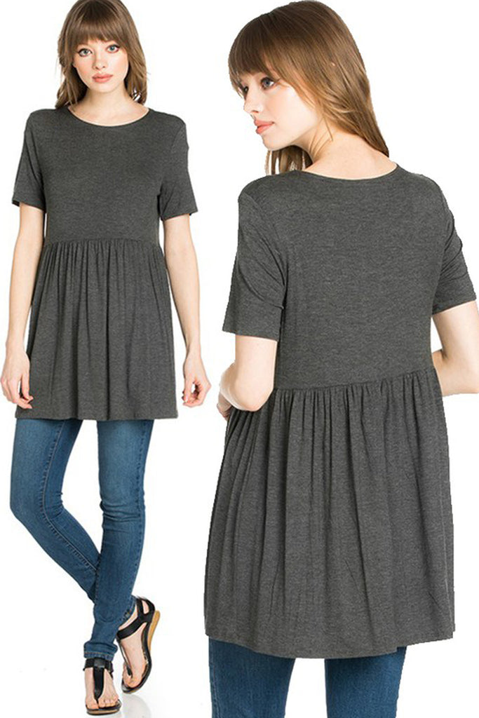 Short Sleeve Empire Waist Tunic