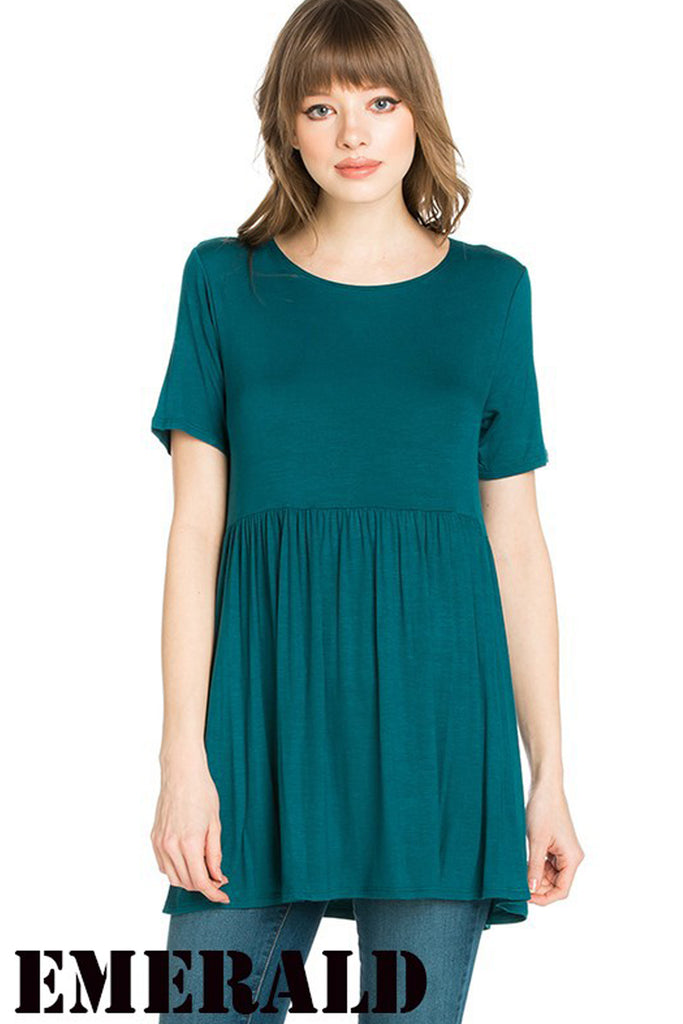Short Sleeve Empire Waist Tunic